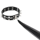 Harajuku Punk Tassel Rivet Choker Leather Torques Necklace