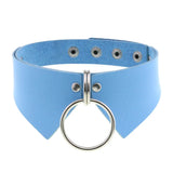 Harajuku Vintage Goth Sky PU Leather Necklace Choker Statement Jewelry