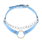 Harajuku Vintage Goth Sky PU Leather Necklace Choker Statement Jewelry