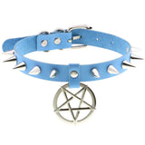 Harajuku Vintage Goth Sky PU Leather Necklace Choker Statement Jewelry