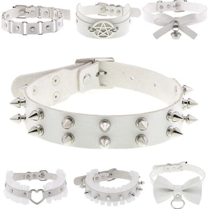 Harajuku PU Leather Torques Choker Necklace Vintage Gothic Hip Hop