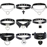 Hip Hop Rivet Choker Chain Necklace Punk Gothic Statement Collar Jewelry