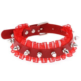 Vintage Lace Leather Choker Necklace Harajuku Gothic Punk Rivet