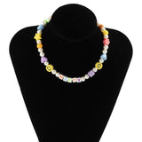 Ethnic Pearl Letters Star Flower Choker Necklace For Women