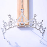 Purple Crystal Tiara Wedding Queen Rhinestone Crown Hairband