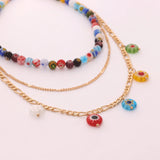 Bohemian Multicolor Fruit Beads Choker Necklace for Women Girls