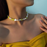 Irregular Pearl Choker Necklace Sweet Girls Jewelry