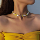 Irregular Pearl Choker Necklace Sweet Girls Jewelry