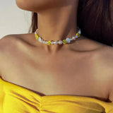 Irregular Pearl Choker Necklace Sweet Girls Jewelry