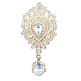 Bridal Crystal Brooch Flower Rhinestone Scarf Bouquet Brooch Pins Wedding