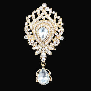 Bridal Crystal Brooch Flower Rhinestone Scarf Bouquet Brooch Pins Wedding