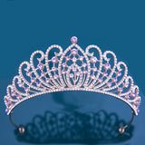 AB Crystal Tiara Crown Wedding Princess Rhinestone Bridal Crown