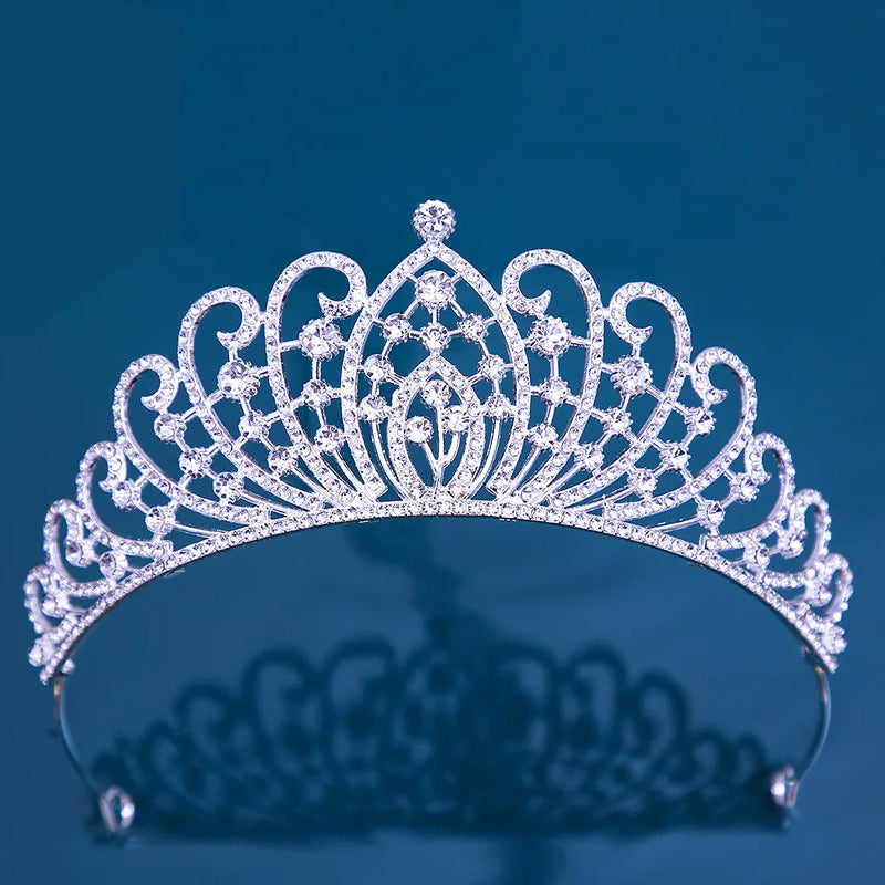 AB Crystal Tiara Crown Wedding Princess Rhinestone Bridal Crown