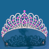 AB Crystal Tiara Crown Wedding Princess Rhinestone Bridal Crown