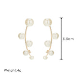 One Pair Pearl Earrings Jewelry Ear Cuff Clip For Wedding