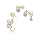 One Pair Pearl Earrings Jewelry Ear Cuff Clip For Wedding