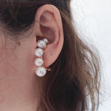One Pair Pearl Earrings Jewelry Ear Cuff Clip For Wedding