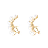 One Pair Pearl Earrings Jewelry Ear Cuff Clip For Wedding