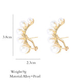 One Pair Pearl Earrings Jewelry Ear Cuff Clip For Wedding
