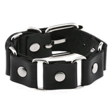 Punk PU Leather Chain Bracelet Gothic Cuff Bangle