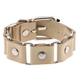 Punk PU Leather Chain Bracelet Gothic Cuff Bangle