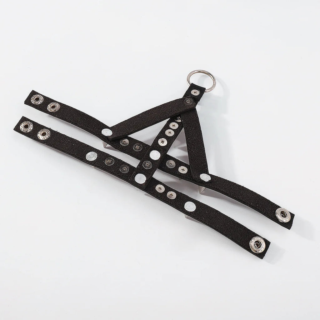 Punk Gothic Goth Rivet Wrap Bracelet Women Harajuku Vintage Men PU Leather