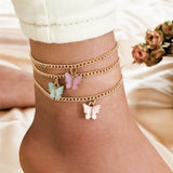 Punk Hip Hop Chain Anklets Women Boho Ankle Bracelet