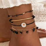Punk Hip Hop Chain Anklets Women Boho Ankle Bracelet