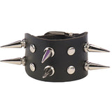 Vintage Gothic Rivet Wrap Bracelet Harajuku PU Leather Heart Chain Bangle
