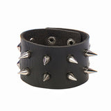 Vintage Gothic Rivet Wrap Bracelet Harajuku PU Leather Heart Chain Bangle