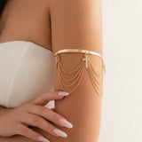 Vintage Punk Tassel Cuff Bracelet Gothic Cross Chain Bangle