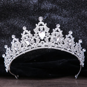 Multicolor Pink Crystal Crown Hair Accessories Tiara For Women Girls
