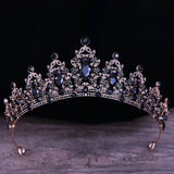 Multicolor Pink Crystal Crown Hair Accessories Tiara For Women Girls