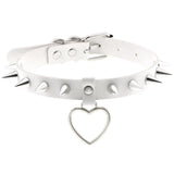 Sexy Punk PU Leather Choker Statement Necklace Gothic Lace Pendant