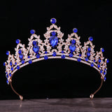 Baroque Purple AB Crystal Crown Tiara Hair Accessory