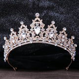 Baroque Purple AB Crystal Crown Tiara Hair Accessory