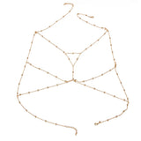 Vintage Boho Silver Body Chain Necklace Women