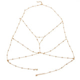 Vintage Boho Silver Body Chain Necklace Women
