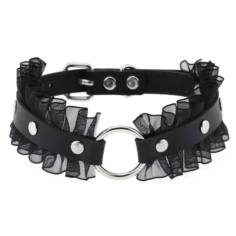Vintage Harajuku Lace Statement Necklace Couple Punk Choker Collar For Women