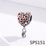 Dog Paw Print Silver Charm Bead 925 Sterling Silver