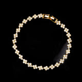 925 Silver Bracelet with 3ct AAA+ CZ, Pulseira Feminina