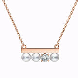 14K Natural Pearl Pendant Necklace for Women