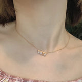 14K Natural Pearl Pendant Necklace for Women