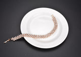 14K Rose 3AAA Cubic Zircon Bracelet for Women - Silver 925 Jewelry for Girls