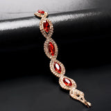 14K Rose Amethyst Bracelet Silver Chain & Link Party Jewelry