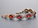14K Rose Amethyst Bracelet Silver Chain & Link Party Jewelry