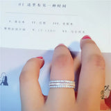 14K Rose Diamond Ring Silver 925 Fine Jewelry for Women