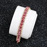 Red Ruby Gemstone Charm Bracelet Women 925 Silver Jewelry Girls Box