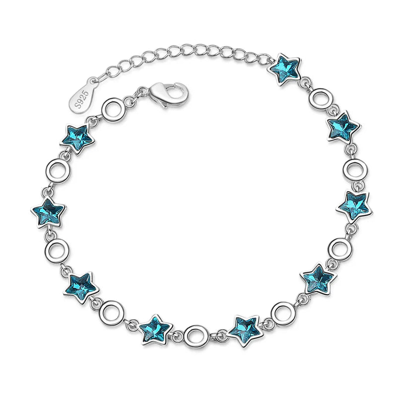 925 Silver Diamond Bracelet for Women Casual/Sporty Party Jewelry