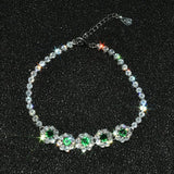 Bohemia S925 Silver Diamond Snowflake Bracelet Women Jewelry